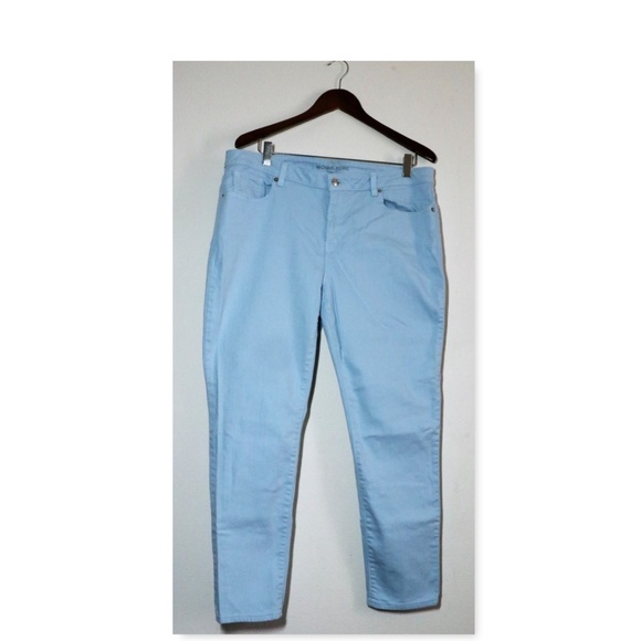 MICHAEL KORS NWOT Baby Blue Denim JEANS Size 14 - Picture 2 of 6
